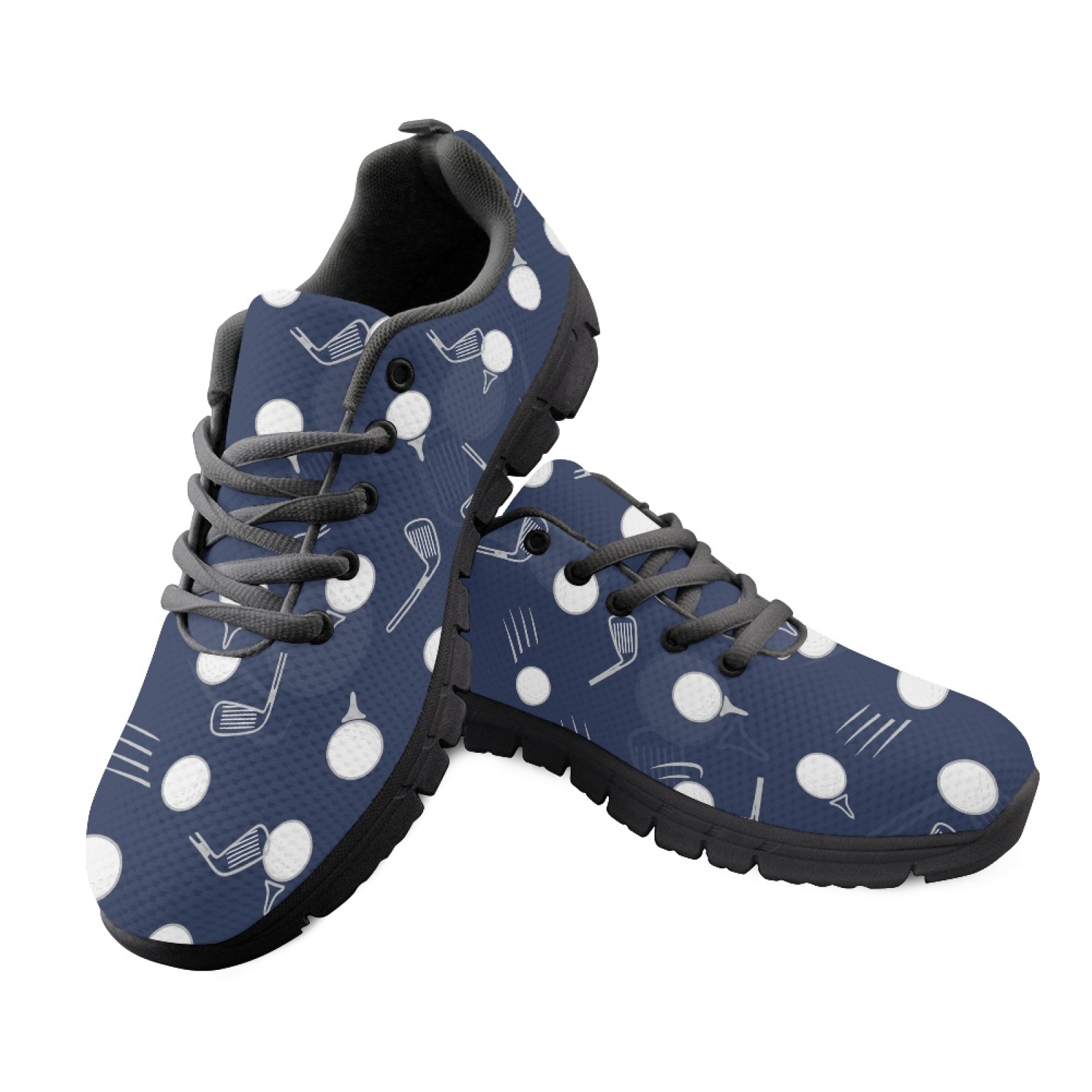 Breathable Mesh Athletic Shoes - Sepatu Olahraga Wanita dengan Motif Golf