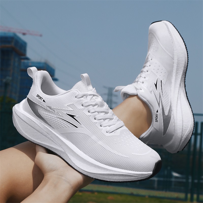 Breathable Mesh Athletic Shoes - Sepatu Lari Pria untuk Maraton, Sepatu