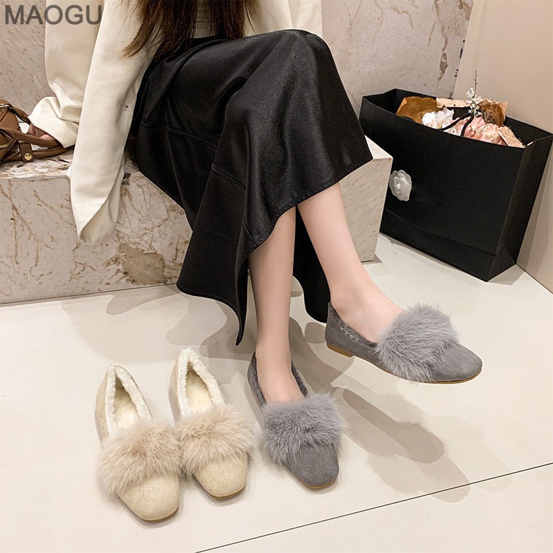 Sepatu Wanita Berbahan Bulu Ha - Women'S Shoes ulasan dan harga