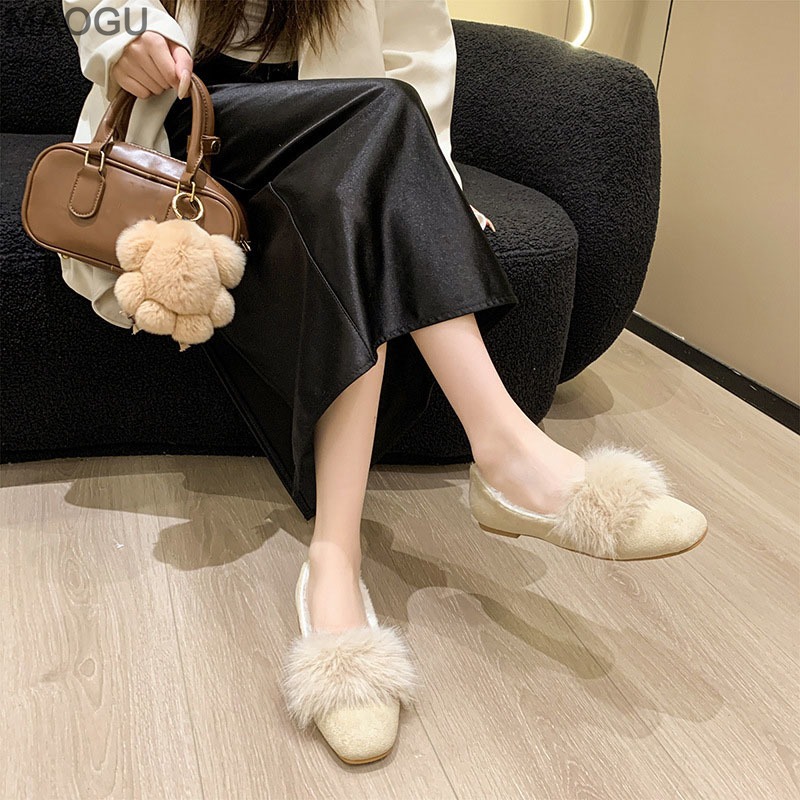 Sepatu Wanita Berbahan Bulu Ha - Women'S Shoes ulasan dan harga