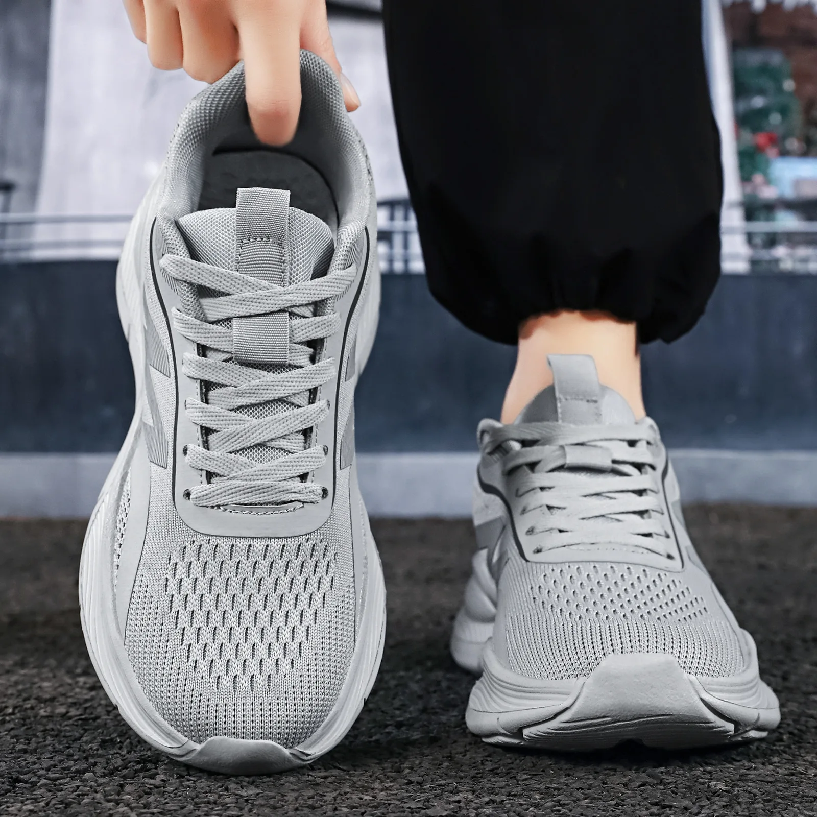Sepatu Lari Pria dengan Bahan  - Shock Absorbing Gym Trainers ulasan dan harga